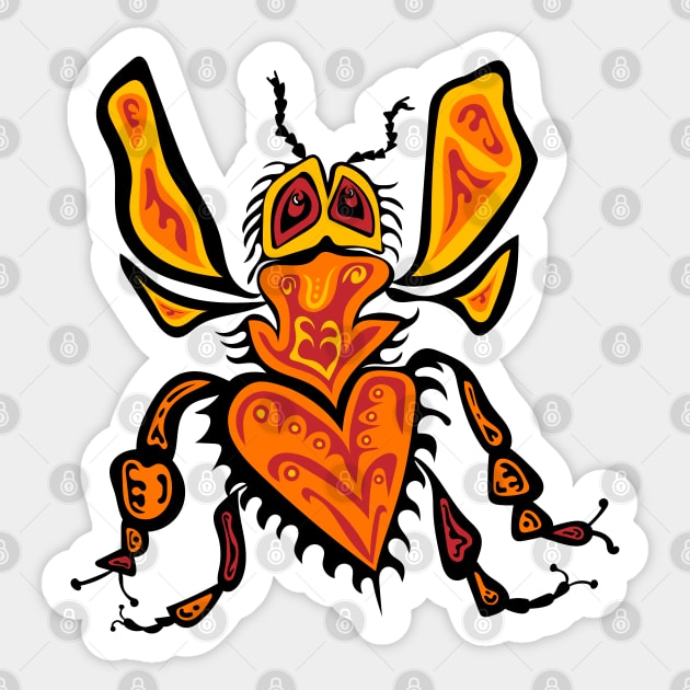 Bee Amoo Indigenous WAWEZHI CANADA Sticker by WAWEZHI